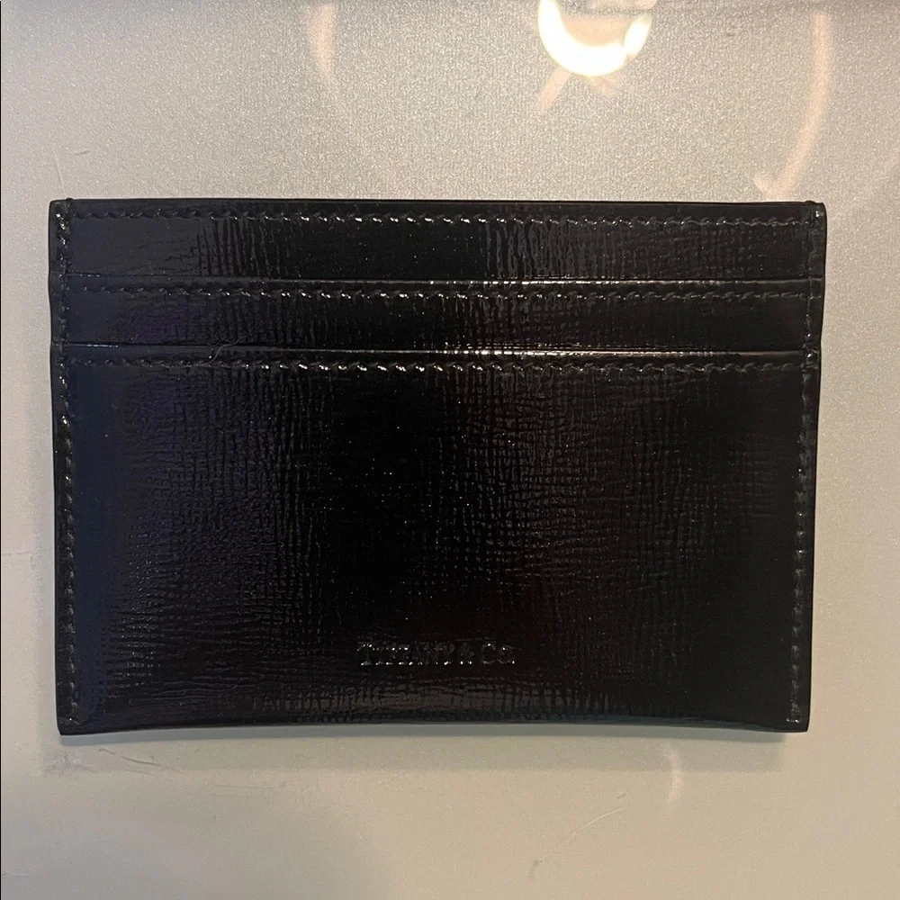 Tiffany & Co. Card Holder Wallet - Black Patent leather